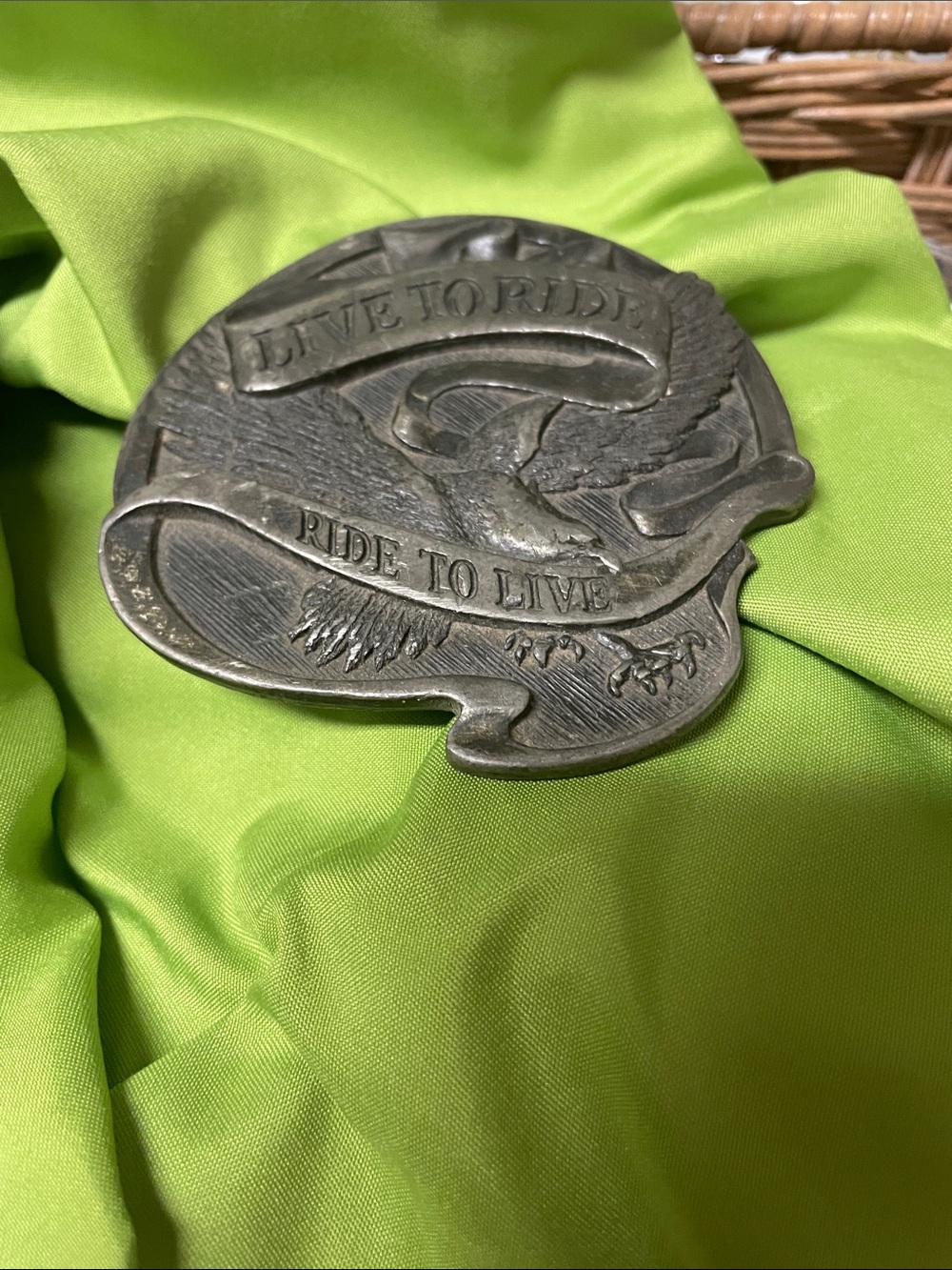 Harley-Davidson Silver 'Ride to Live' Eagle Belt Buckle